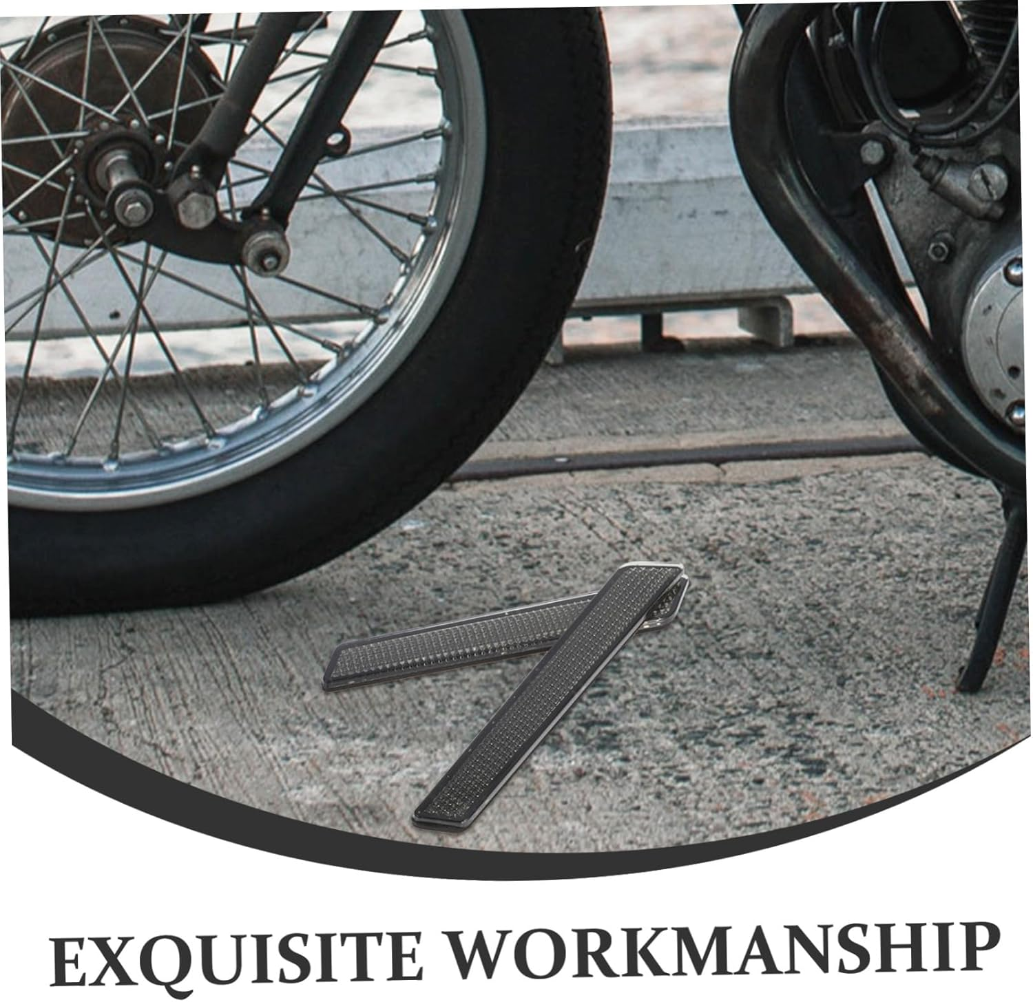 Motorcycle Reflective Strips Reflector Inserts Motorcycle Covers Black Saddle Bag Accessories Reflector Inserts Black Covers Grey Abs - White image number 4