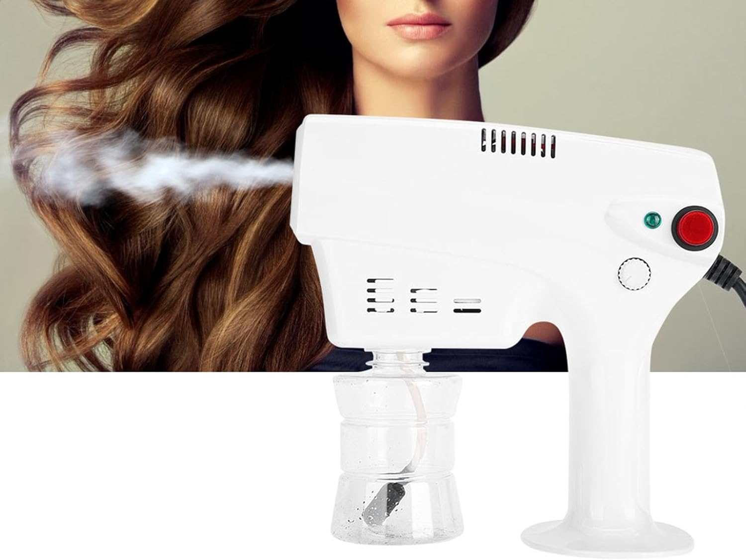 Pongnas Hair Steamer Nano Steam Gun, 300Ml Multifunctional Hair Coloring Dyeing Steamer Humidifer Hair Care Tool for Hair Dyeing, Hair Color, Hair Care Treatment(Uk Plug) image number 1