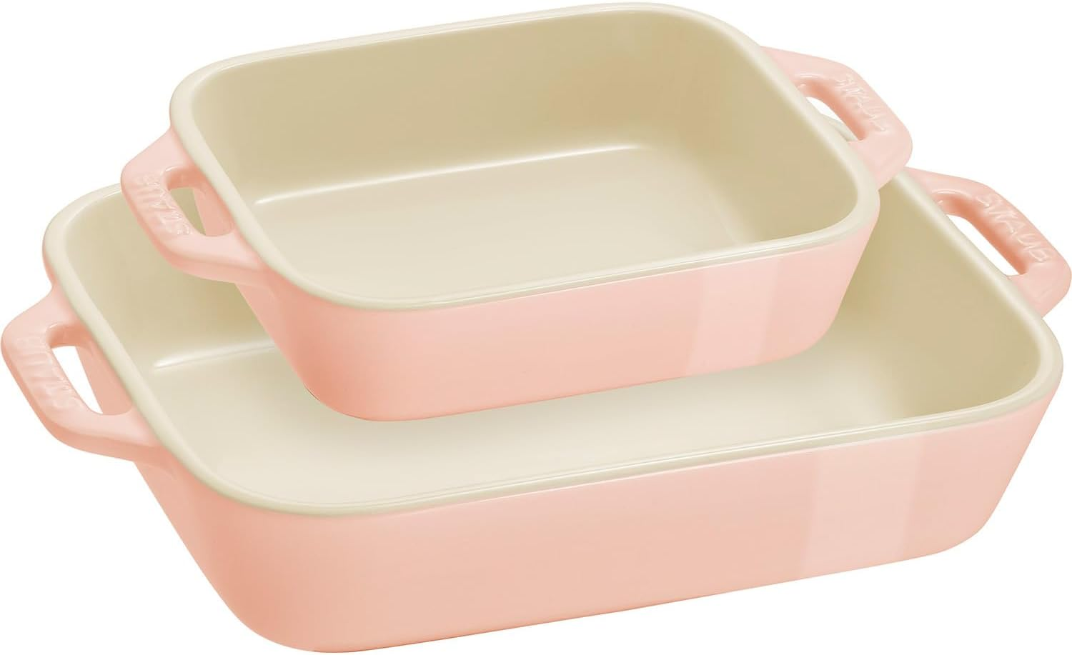 Staub Rectangular Dish Z1025-100 (14 X 11 Cm / 20 X 16 Cm / 27 X 20 Cm) 3-Piece Set, Macaroombre, Ceramic Set, Au Gratin Dish, Oven Safe