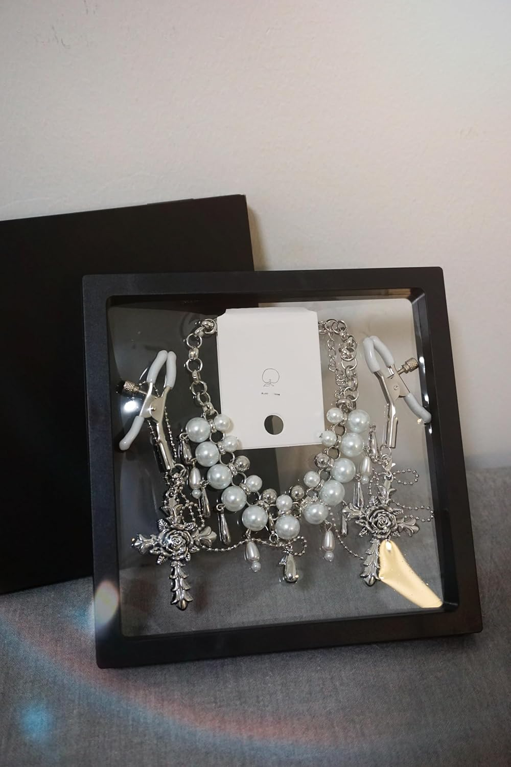 Luxurious Diamond-Studded Nipple Clamps &ndash; Elegant & Sensual Adult Toy for Couples, Intimate Play, Premium Jeweled Body Jewelry for Women and Men, Perfect for Valentine&rsquo;S Day or Naughty Gifts, Clamps with Chains, Breast Clamps, Adjustable Nipple Clamps, Adjustable Nipple Clamps, Clamps with Chains image number 3