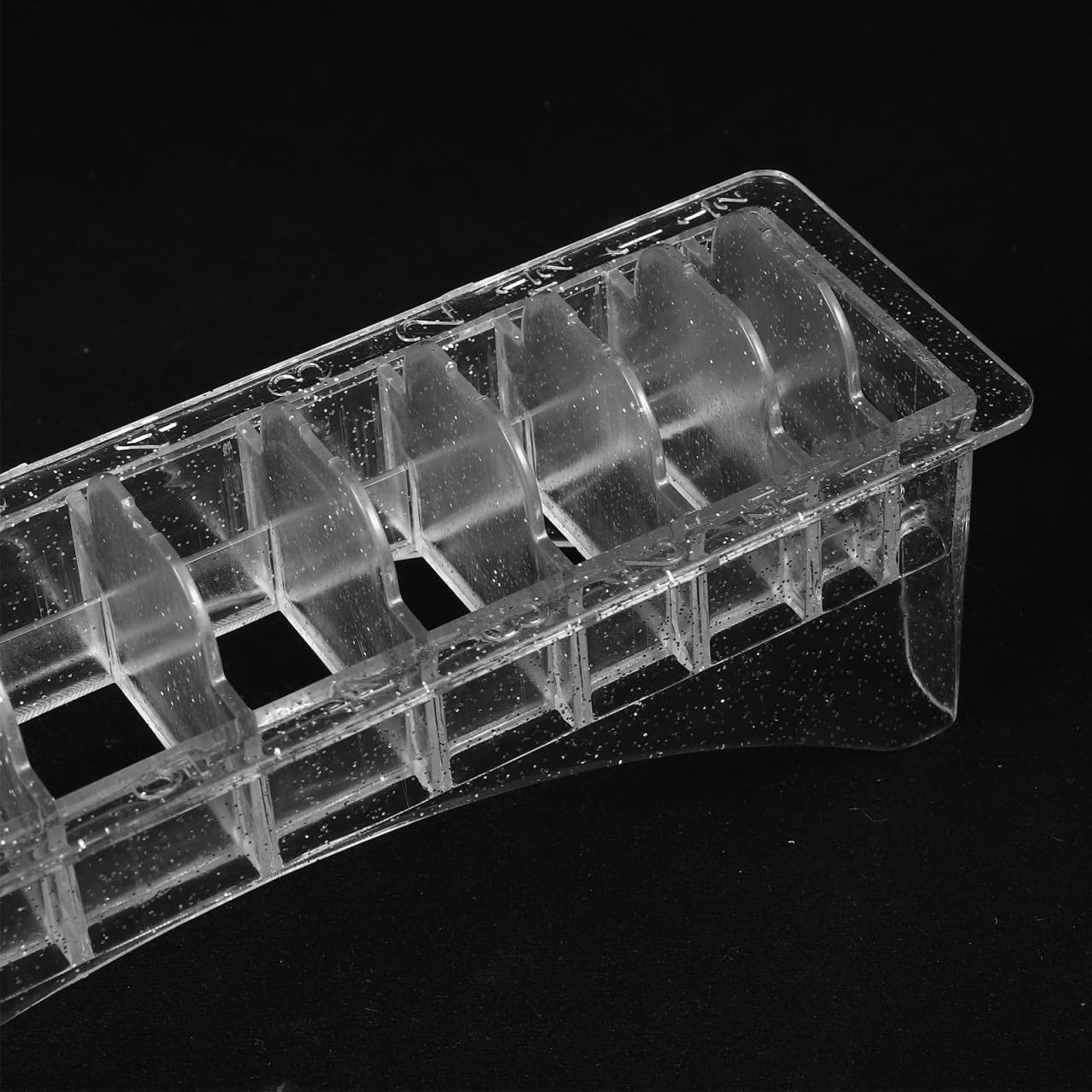 DECHOUS Hair Clipper Guard Organizer with 10 Grids Plastic Storage Case for Professional Barber Clippers Compatible with Wahl, Salon Hair Clippers Accessories Holder image number 1
