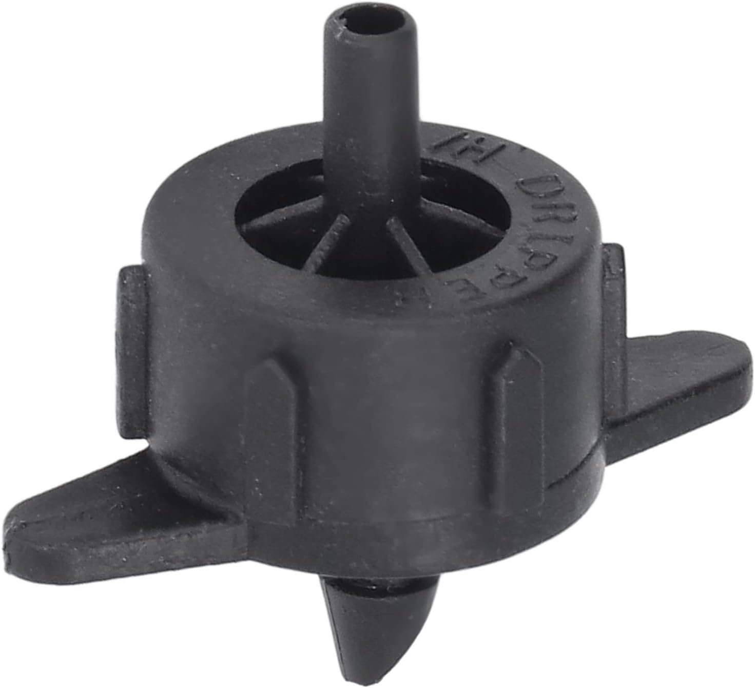 100Pcs 4Mm Pressure Compensation, Drippers Automatic Irrigation Equipment Uniform Flowing PP Irrigation Watering Dripper Emitter Irrigation System Accessories Garden Supplies (4L Black)