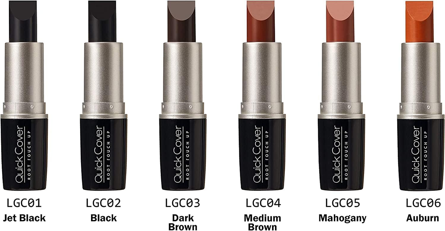 Kiss RED by Quick Cover Root Touch up Stick Type 2PCS Water-Resistant Temporary Gray Concealer Cover up Brush for Hair and Beard (Dark Brown) image number 7