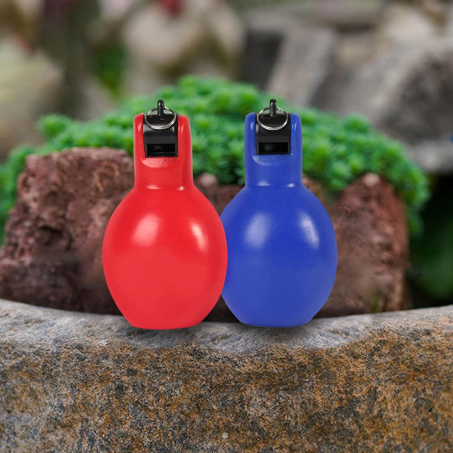 Portable Squeeze Whistle, Outdoor Sports Loud Sound Gift Equipment PVC for Hiking - Orange image number 6