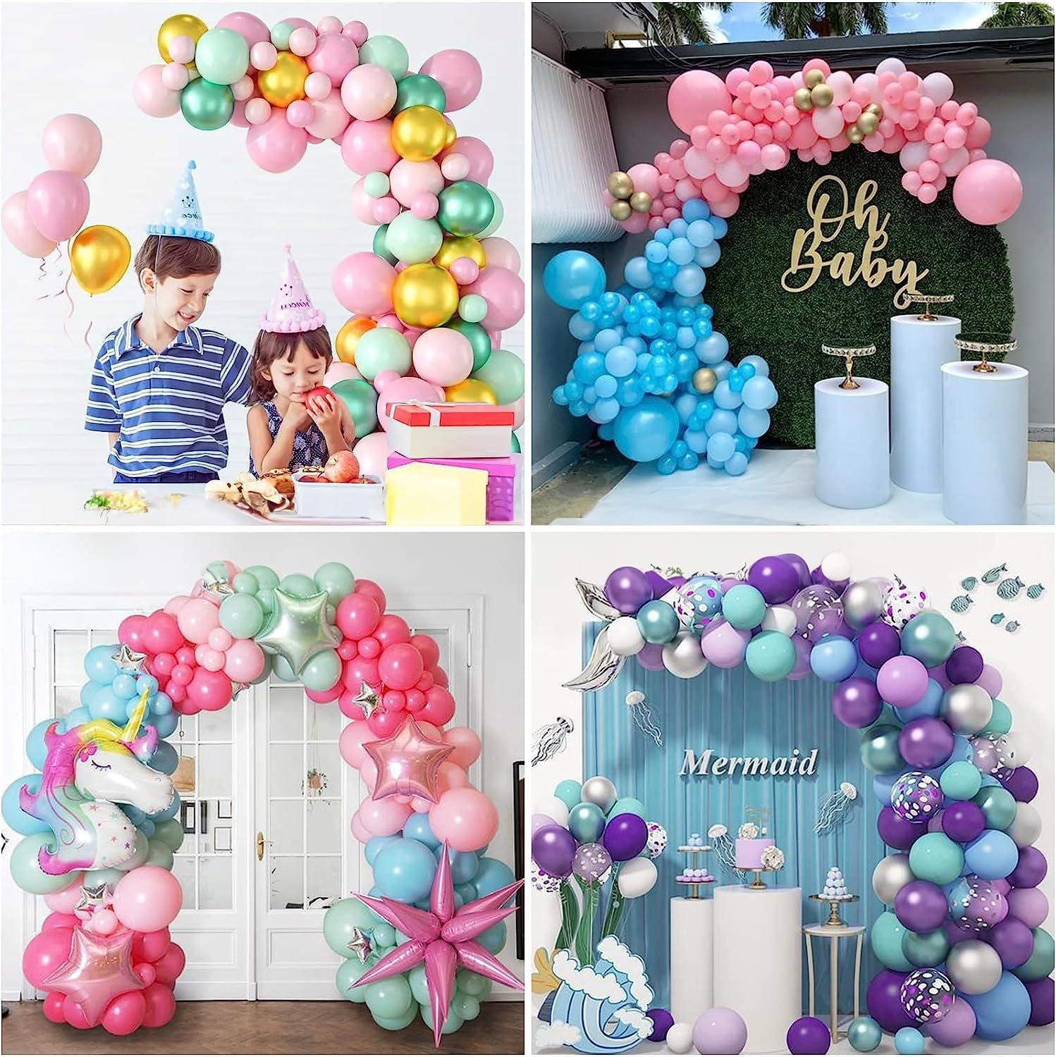 Balloon Arch Kit 8.2 Ft High & 5 Ft DIY Free Bending Shape Half Arch Balloon Stand Irregular Standing Balloon Arch Stand with Base for Party Birthday Wedding Decoration (White Balloon Support) image number 4