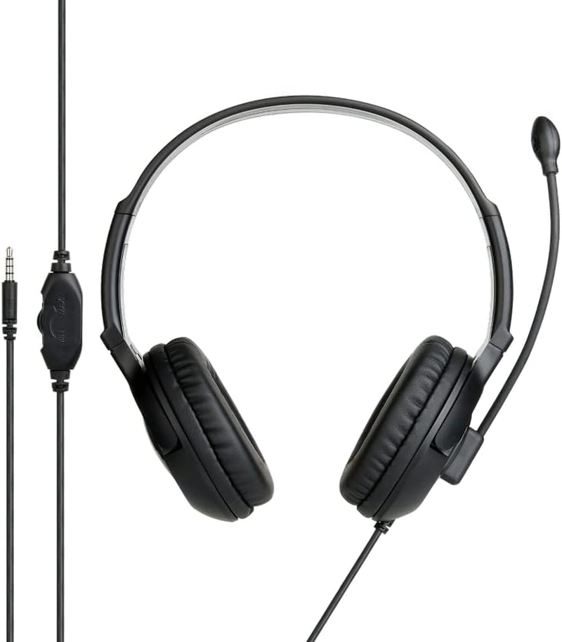Multimedia Headset with Noise Cancelling Boom Mic - Black image number 6