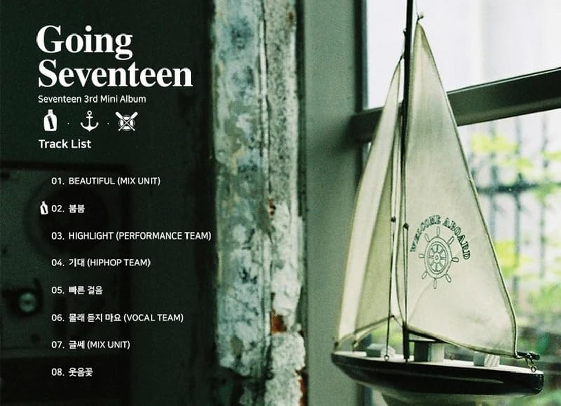 SEVENTEEN Going Seventeen Reissue 3Rd Mini Album Random Version Cd+Booklet+1Ea Boarding Pass+1P Photocard+1P Unit Photocard+1Ea Paddle Bookmark+Tracking Sealed SVT