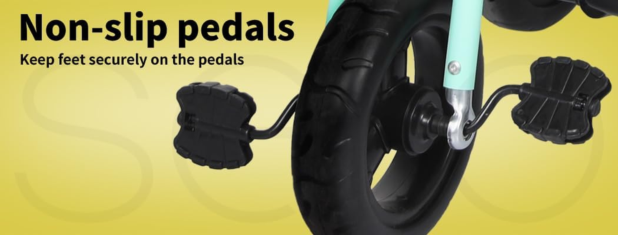 Bopeep Kids Tricycle Ride on Toy Trike Toddler Balance Bike Car Prams Stroller Walker Children Gift Adjustable Handlebar (Green)