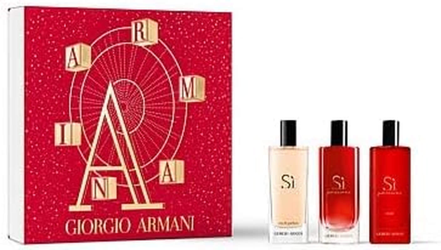 Giorgio Armani S&igrave; 15ML Unisex Eau De Parfum Travel Size Fragrance Gift Set image number 1