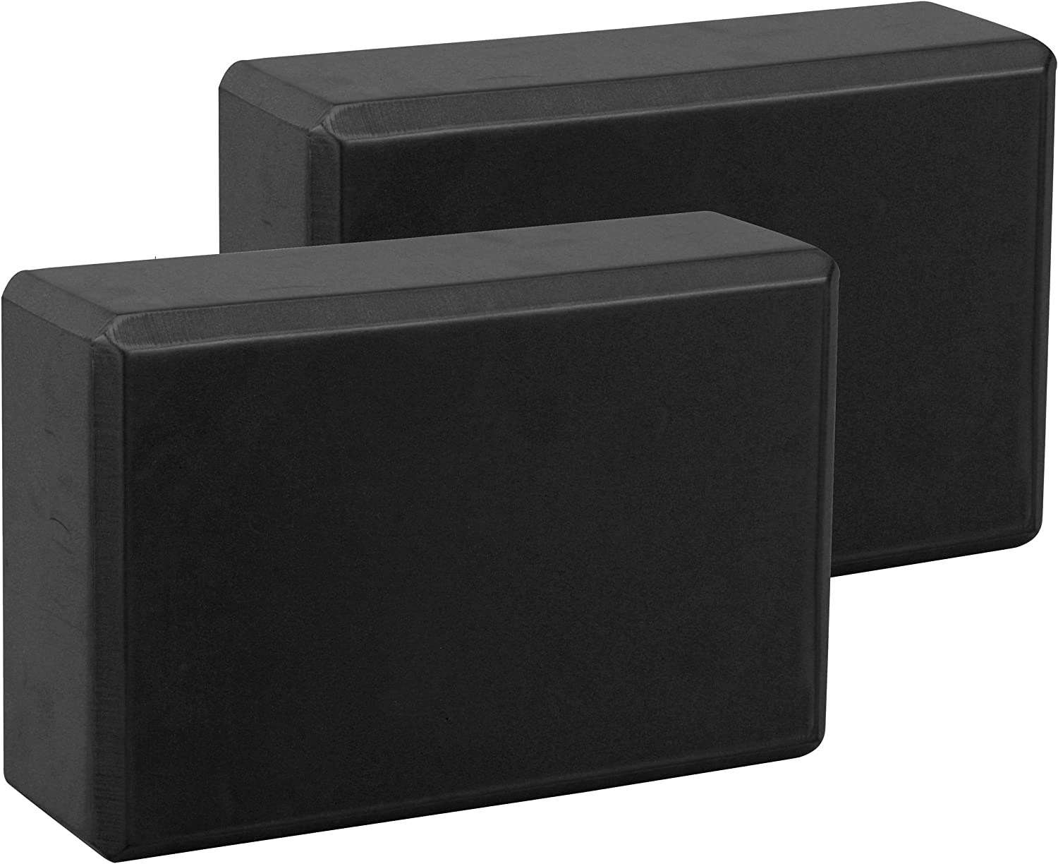 EXERZ Yoga Blocks 2 Pack EVA Foam Exercise Workout Fitness Bricks, Pilates Stretch Handstand Non-Slip Gym Blocks, Gymnastics