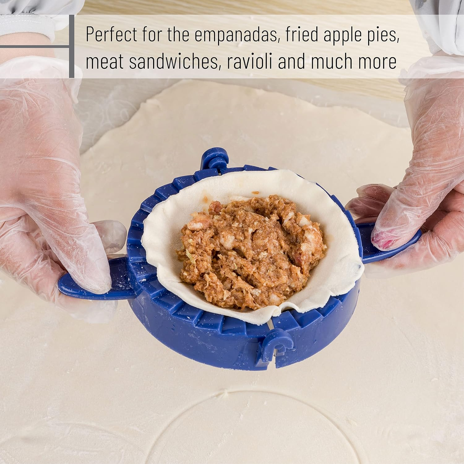 Btat- Dough Press Set, 3 Pack, Empanada Press, Dough Press, Dumpling Press, Hand Pie Press, Mini Pie Press, Hand Pie Maker, Meat Pie Cutter, Pie Press, Pastry Press, Turnover Press image number 3