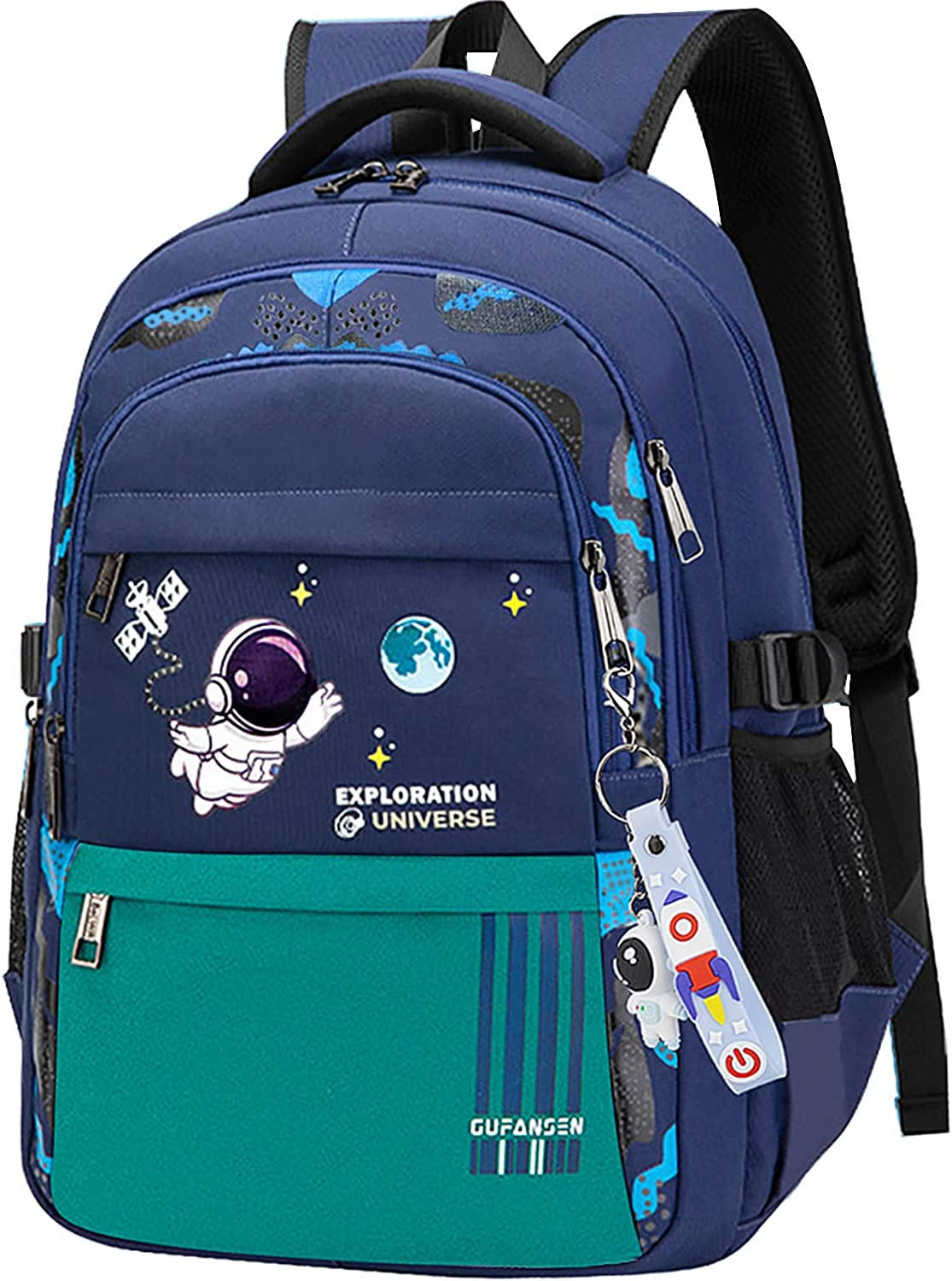 Astronaut Backpack for Boys Teens, Large Capacity School Bag Bookbag for Kids Elementary Middle