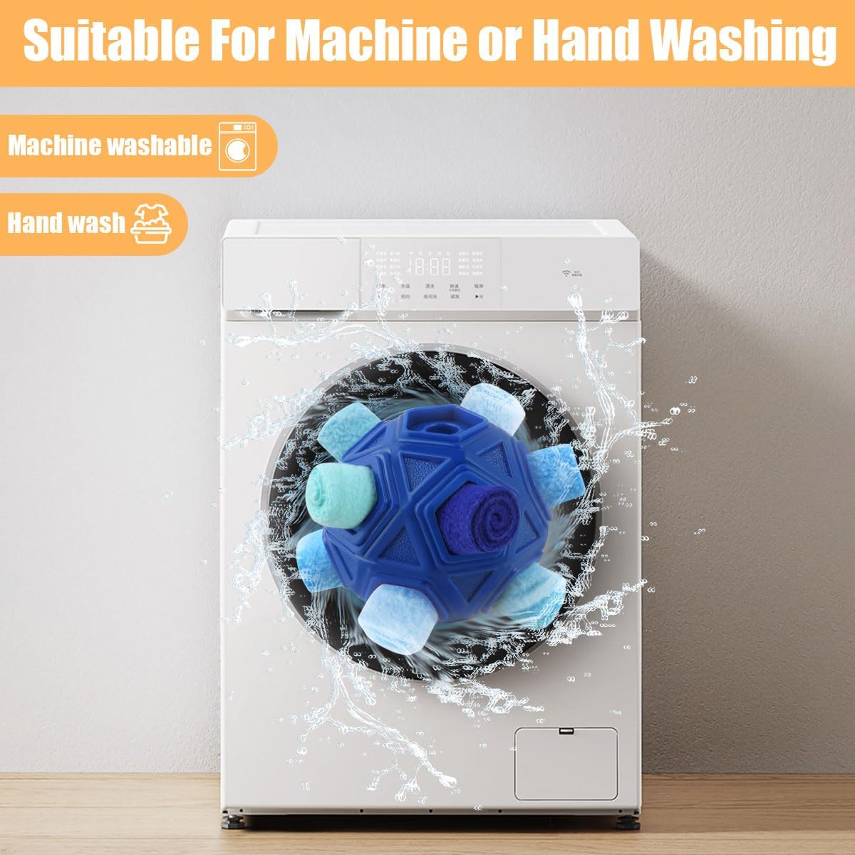 Dog Snuffle Ball-Interactive Puzzle Dog Toys Encourage Natural Foraging Skills Slow Feeder for Training and Stress Relief, Cloth Strip Hiding Food Chew Toys for Any Size Dogs image number 4