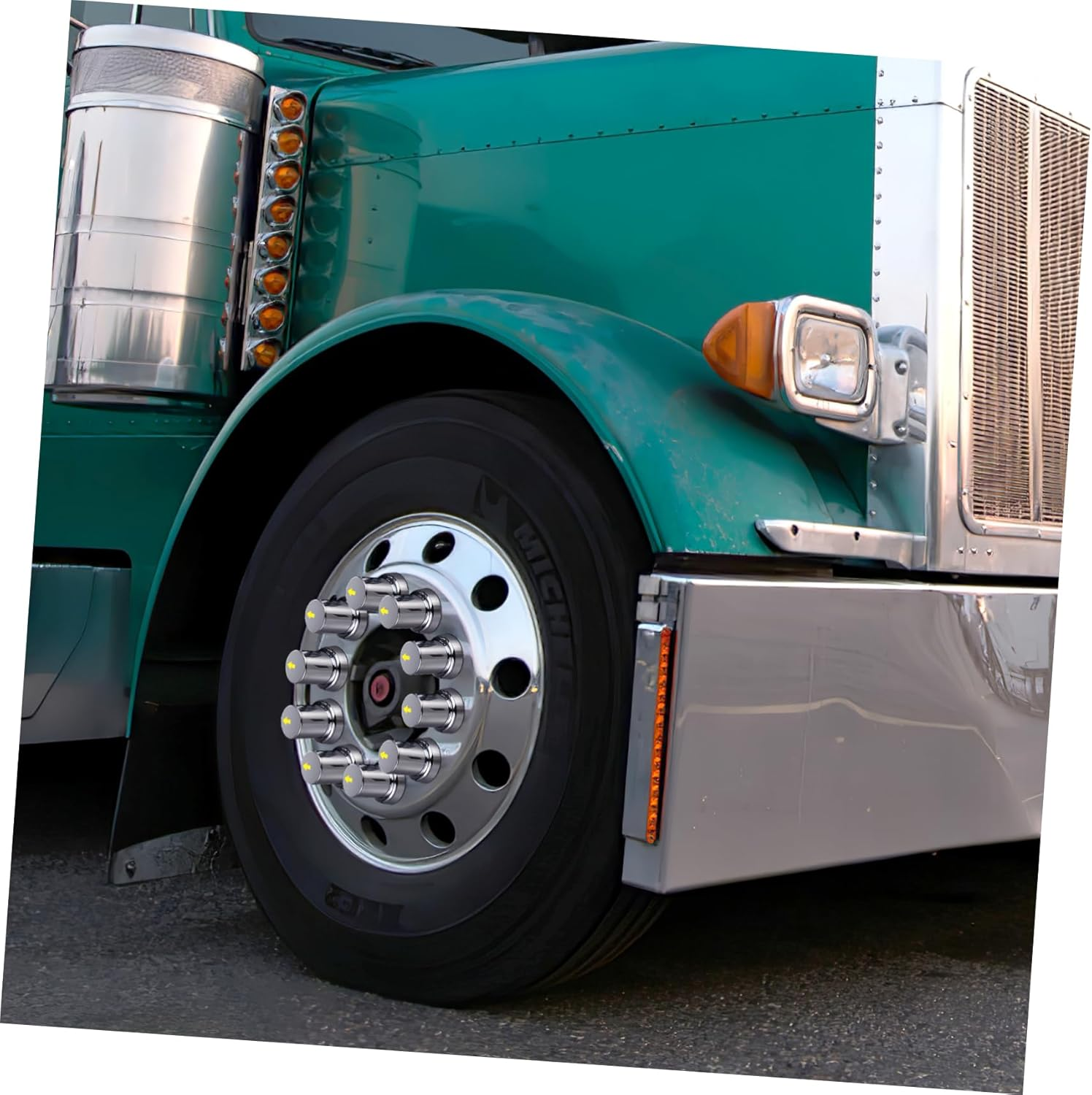 ULTECHNOVO 20Pcs Wheel Nut for Trucks Trailers Protector Caps Safe Stylish Automotive Accessory Easy Installation image number 1