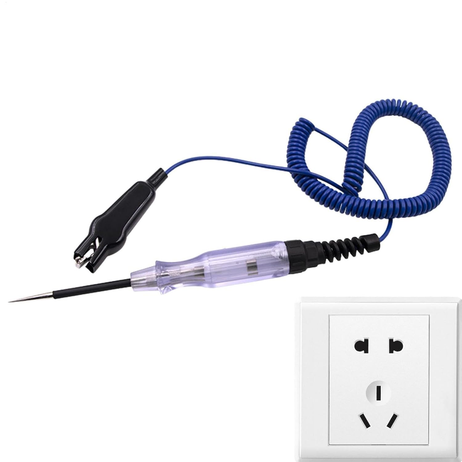 Test Light Automotive | Voltage Circuit Tester Heavy Duty 6-24V Test Light | Fuse Pen with Extended Spring Wire Probe Electric Tool for Truck image number 5