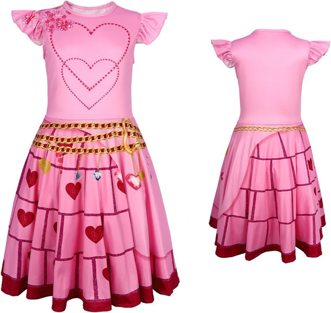 Red Costume Descendants 4 the Rise of Red Costume Bodysuits Party Dress up for Halloween Dress up Outfit Accessories