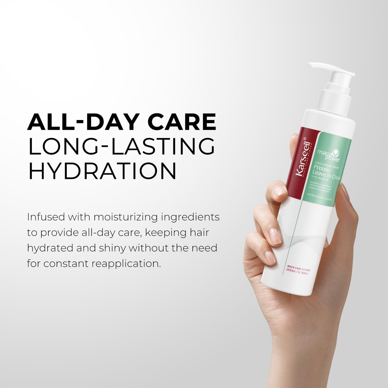 Karseell Deep Moisturising Leave in Conditioner Protein Cream Repairs Damage Hair Treatment Thermal Damage Pre-Protection Organic Protein Cream for Dry Damaged Hair