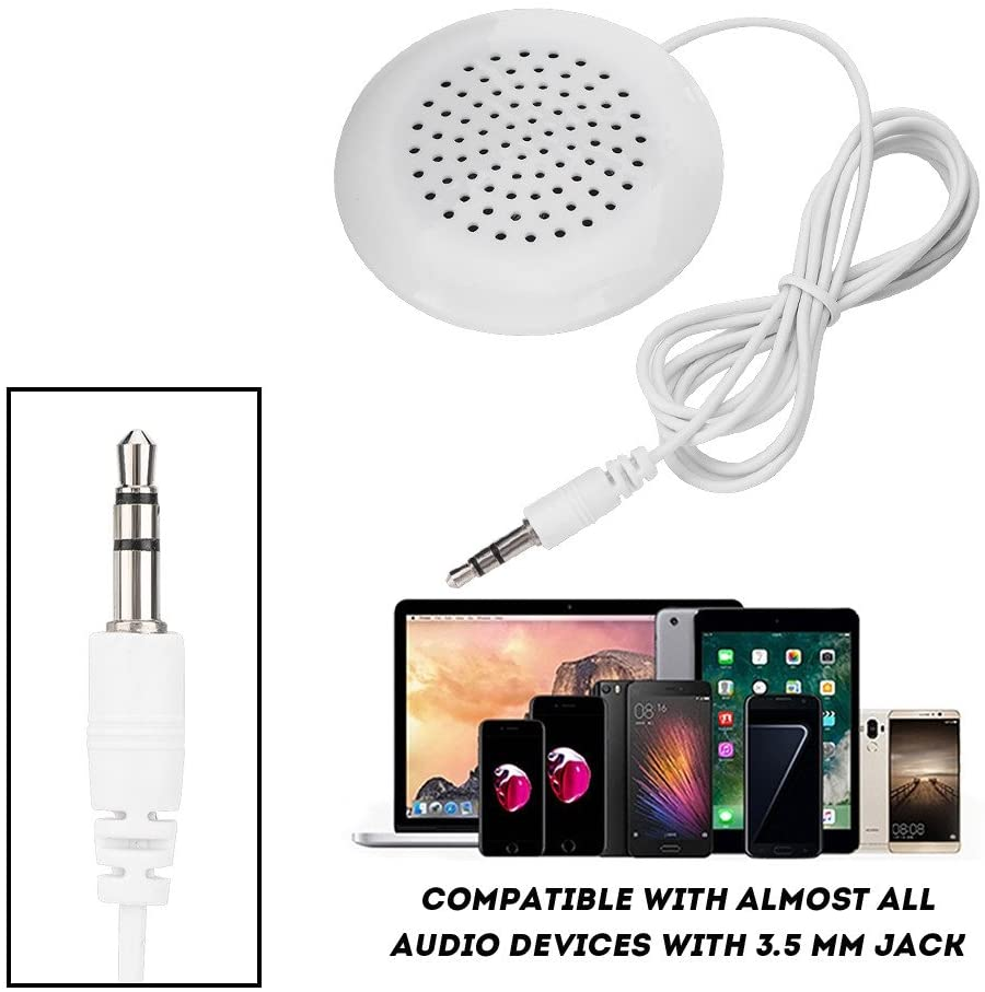 OVAQUIXI Mini Speaker, Portable Small Stereo Speaker DIY Pillow Speakers with 3.5Mm Jack Compatible with MP3 Mobile Phone CD Player, for Home Bedroom Office Outdoor Travel Use image number 1