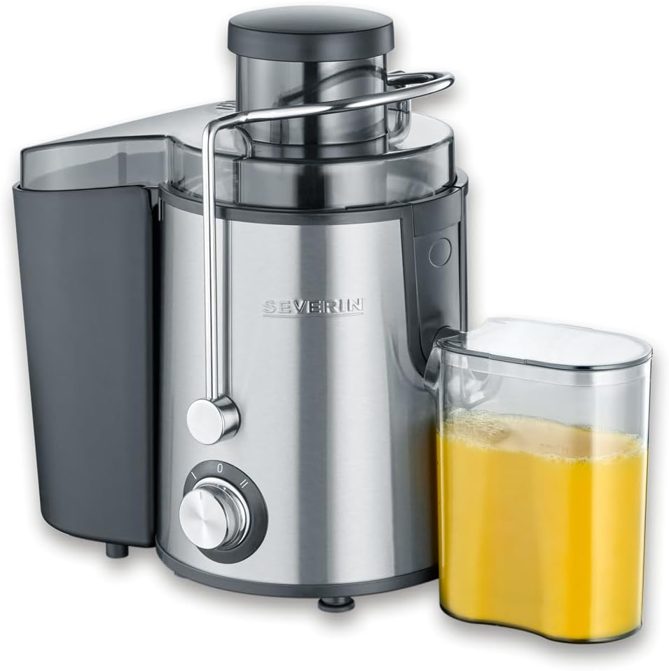 Severin Multi-Purpose Electric Juicer with 400 W of Power ES 3566, Brushed Stainless Steel-Black image number 2