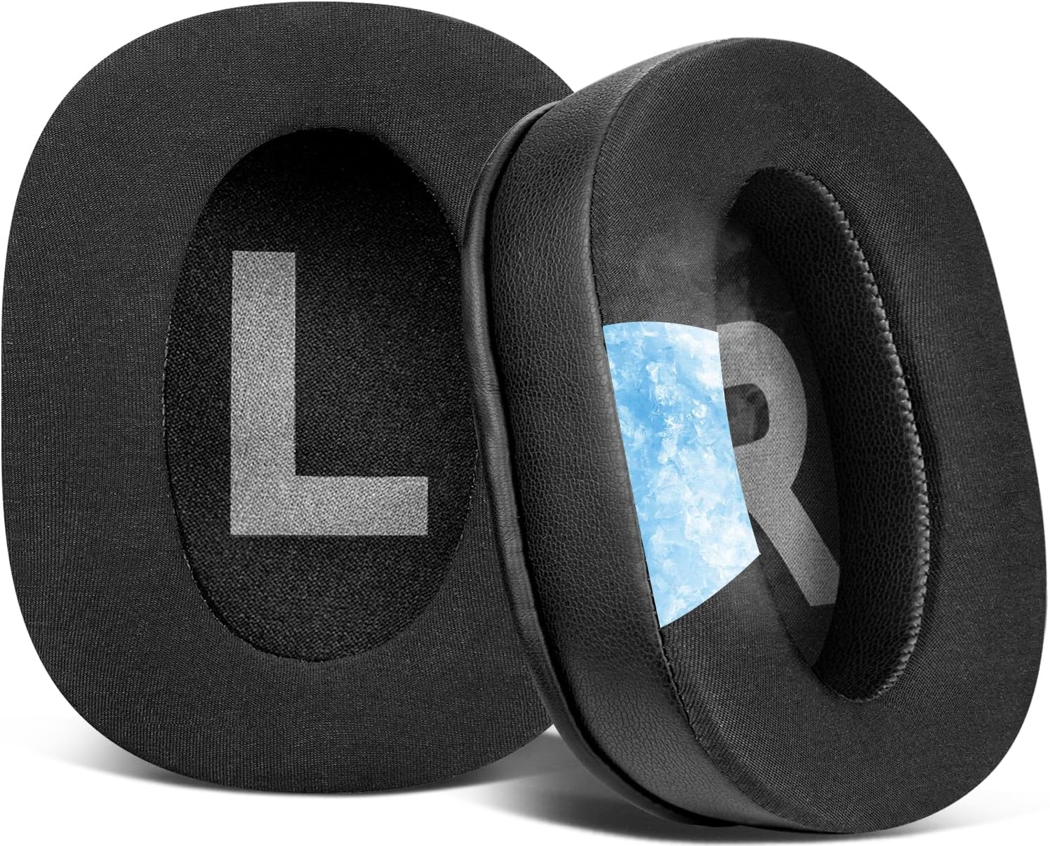 SOULWIT Mesh Fabric Replacement Earpads Cushions for Plantronics (Poly) Rig 600 Pro (HS/HX), Rig 700(HD/HX/HS), Rig 700 Pro(Hs/Hx), Rig 800(HD/HS/LX), Rig 800 Pro(Hd/Hx/Hs), Rig 900 Max HX Headset