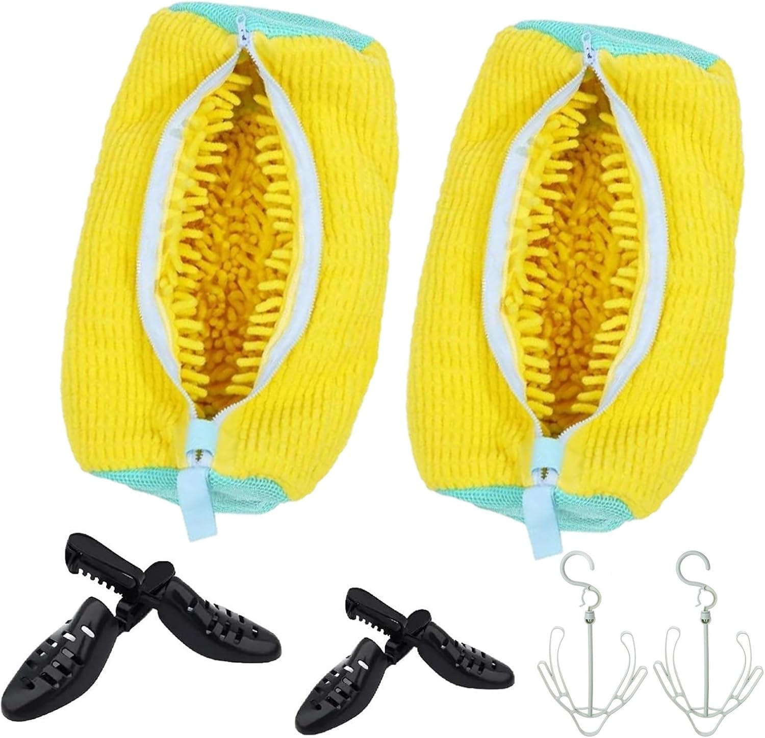 6Pcs Shoe Washing Machine Bag Kit, Shoes Laundry Bag for Washer and Dryer, 360&deg; Shoe Cleaning Bags with Zipper, Reusable Shoes Laundry Bags for All Sneakers, Slippers