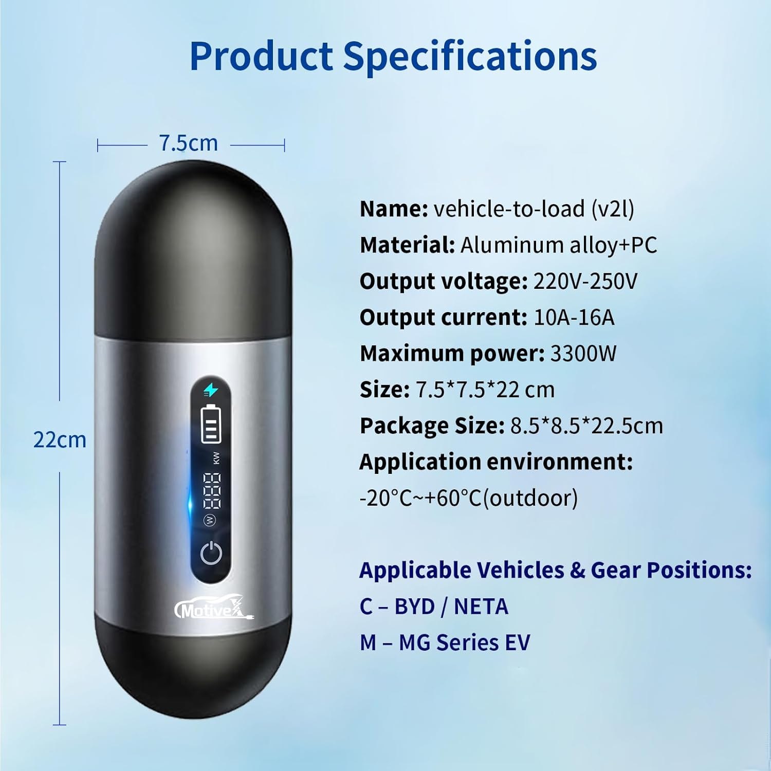 V2L Adapter EV Discharger, Type 2 EV Charging Cable Connector, Vehicle to Load Adapter for BYD/NETA, MG, Charging Laptops, Phones, Projectors, Backup Power image number 5
