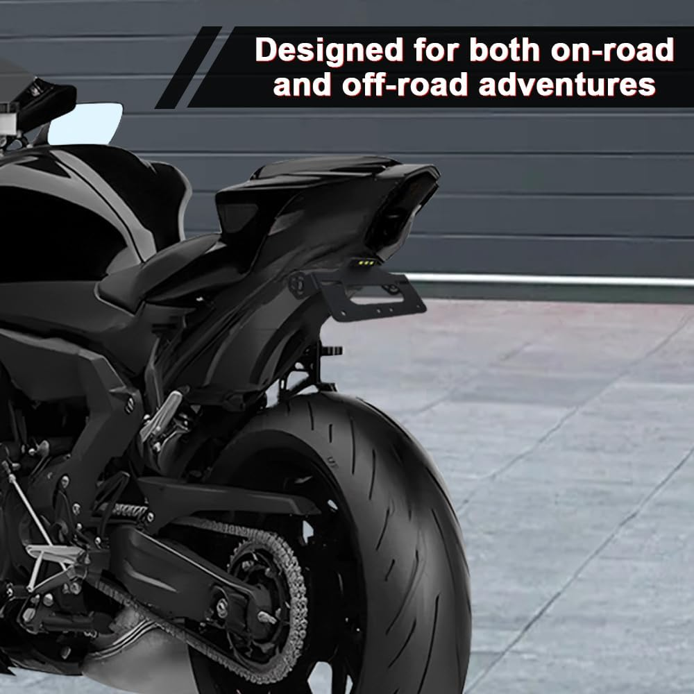 Xitomer Tail Tidy Fit for MT-07 FZ-07 2021-2024, YZF-R7 2021-2025 Fender Eliminator Bracket with LED License Plate Light for OEM &Aftermarket Turn Signal image number 2