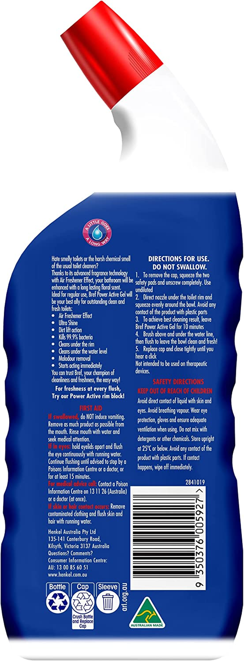 Bref Power Active Gel Flower Blossom Toilet Cleaner 700Ml X 8 image number 5