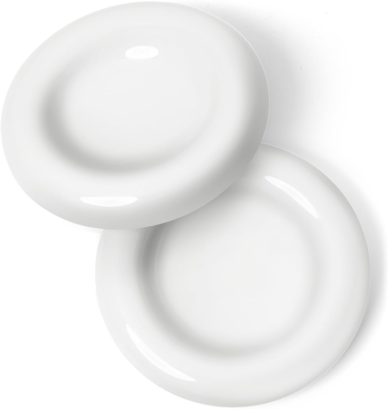 Catguru Cat Food Bowl, Ceramic Cat Bowls, No Spill Cat Bowl, Whisker Stress Free Cat Food Bowls, Non Skid Cat Bowls for Food and Water, Includes Silicone Non-Slip Mat (High-Low, White)