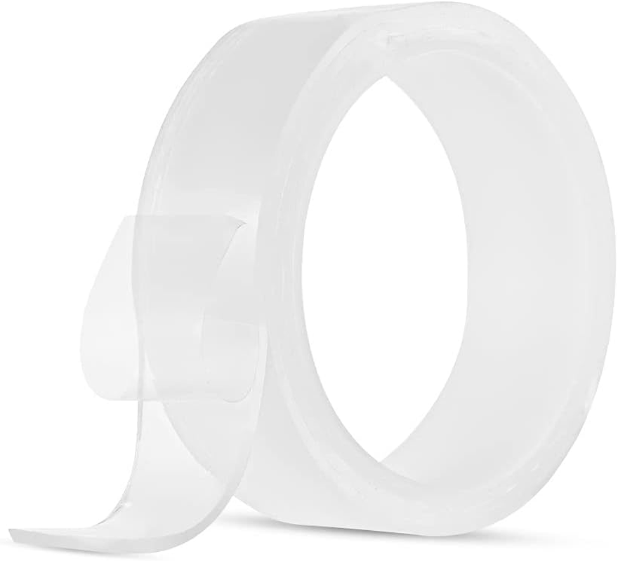 Nano Tape Roll Double Sided Adhesive Tape 30Mm*3M*2Mm Traceless Washable Nano Tape Stick Grip Gel Reusable Nano Gel Pads for Fixing Car Windowshield Glass Carpet Mats Photos Posters Household image number 3