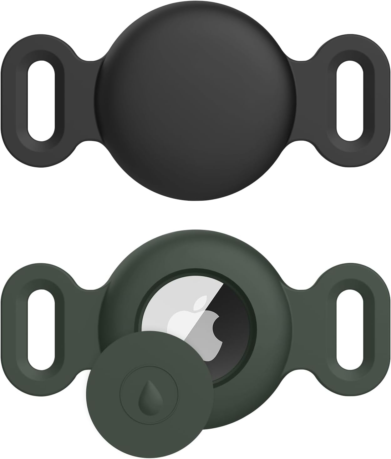 2-Pack Case for Apple Airtag Holder Dog Cat Collar, Silicone Protective Cat Dog Collar Airtag Holder, Pet GPS Tracker Collar Holder image number 3