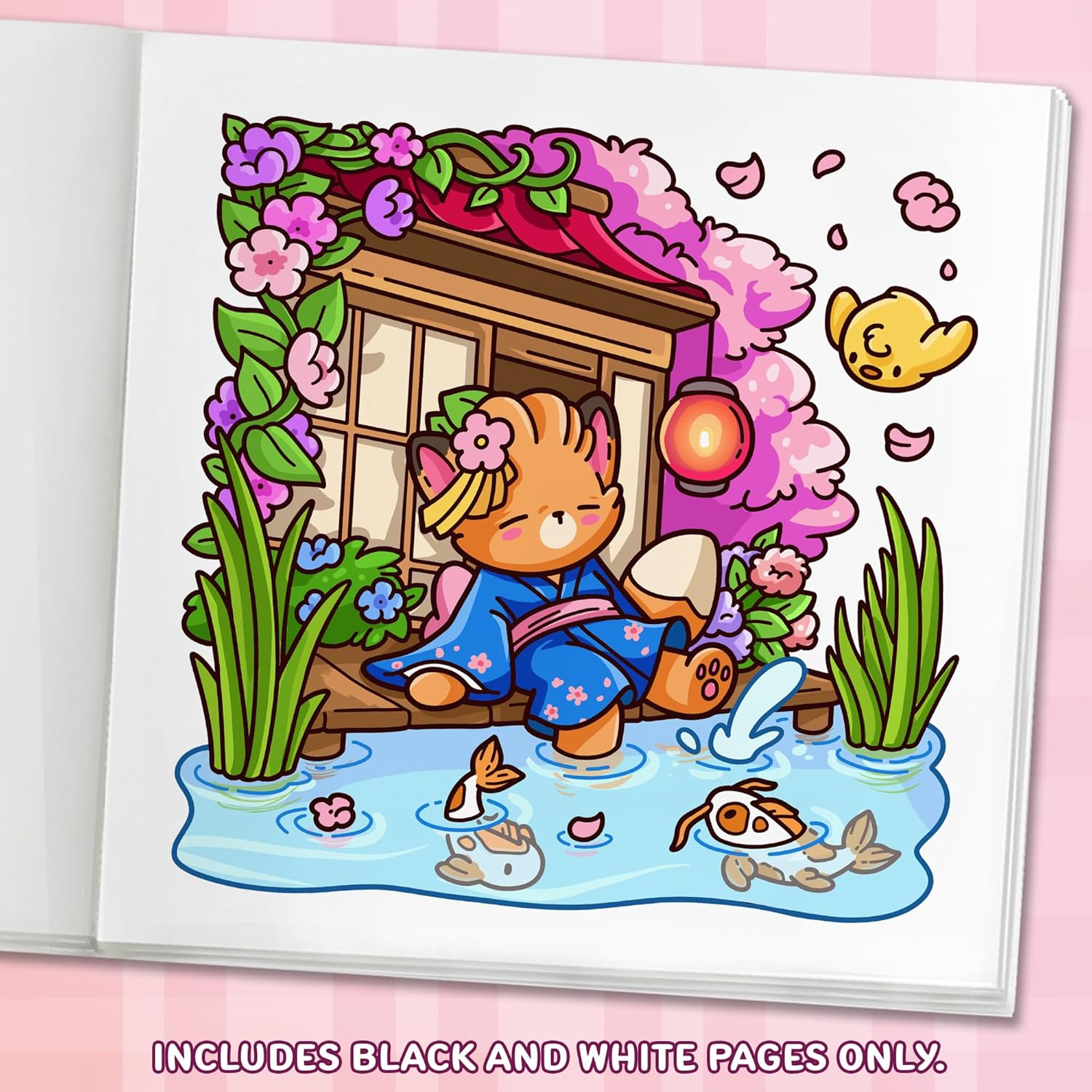 Cozy Japan: Cute Coloring Book for Adults and Teens with Charming Characters and Delightful Japanese Scenes for Relaxation image number 4