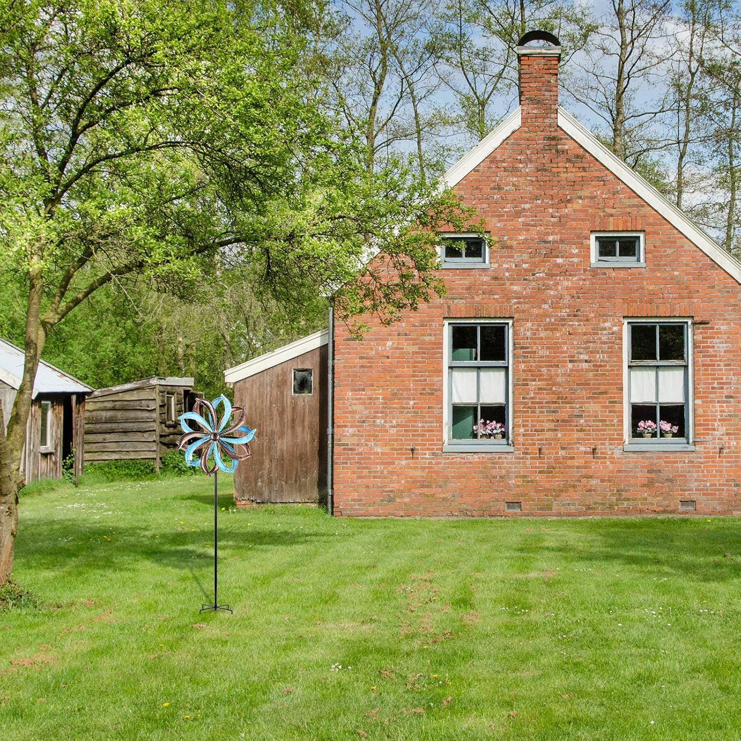 WONDER GARDEN Wind Spinners Outdoor Clearance, Premium Kinetic Wind Sculptures Wind Spinner, Metal Leaf Windmill for Outdoor Yard Patio Lawn & Garden image number 1