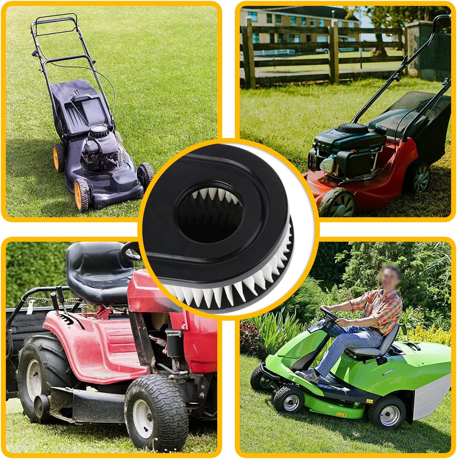 6 Pcs Air Filter for Briggs & Stratton 593260 798339 798452 4247 5432 5432K 550EX 09P702 093J02 Lawn Mower Air Filter Cleaner Filter image number 5