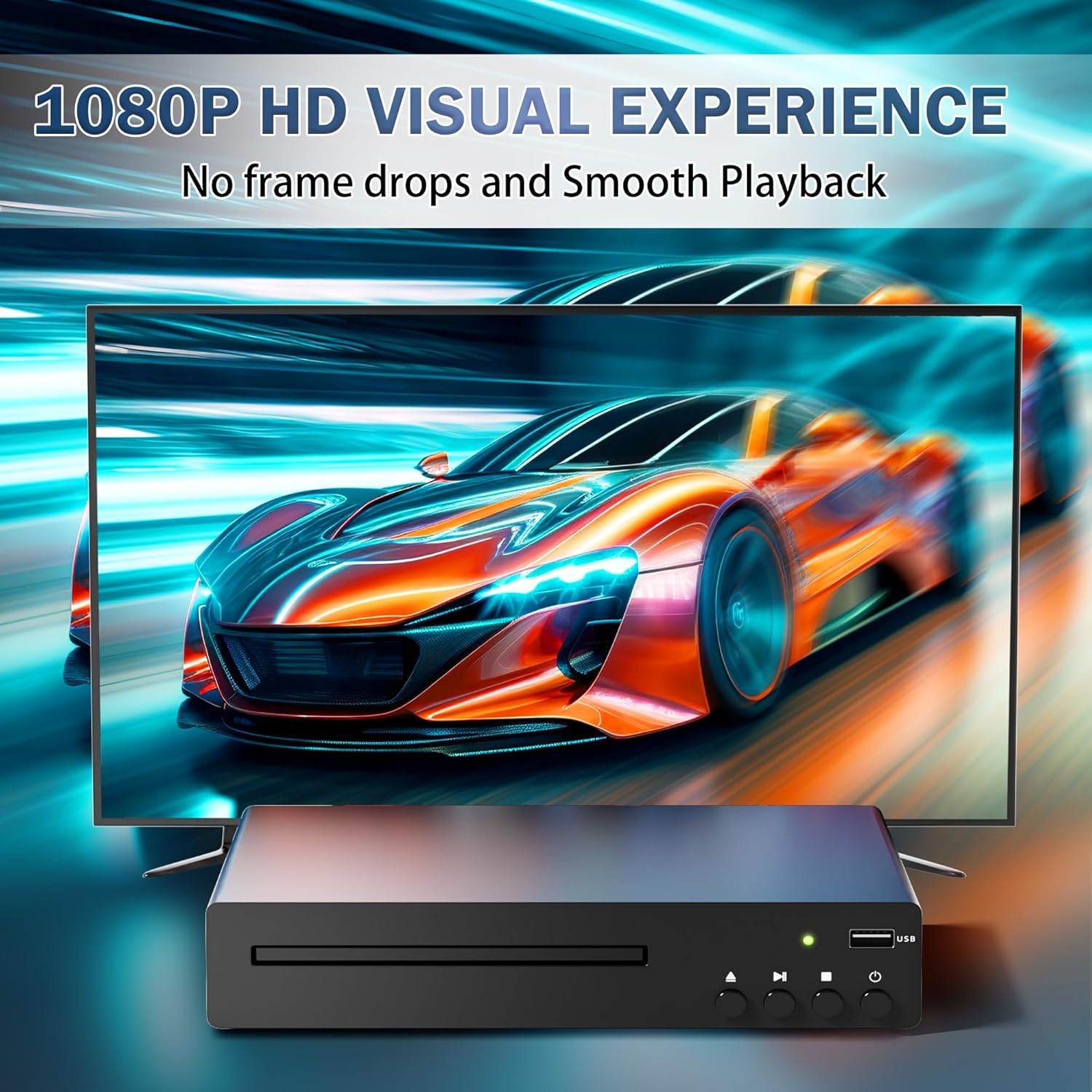 DVD Player for TV, SHIWAKOTO Multi Region Free DVD Players with HDMI, RCA/AV Output, USB Port, Remote Control image number 4