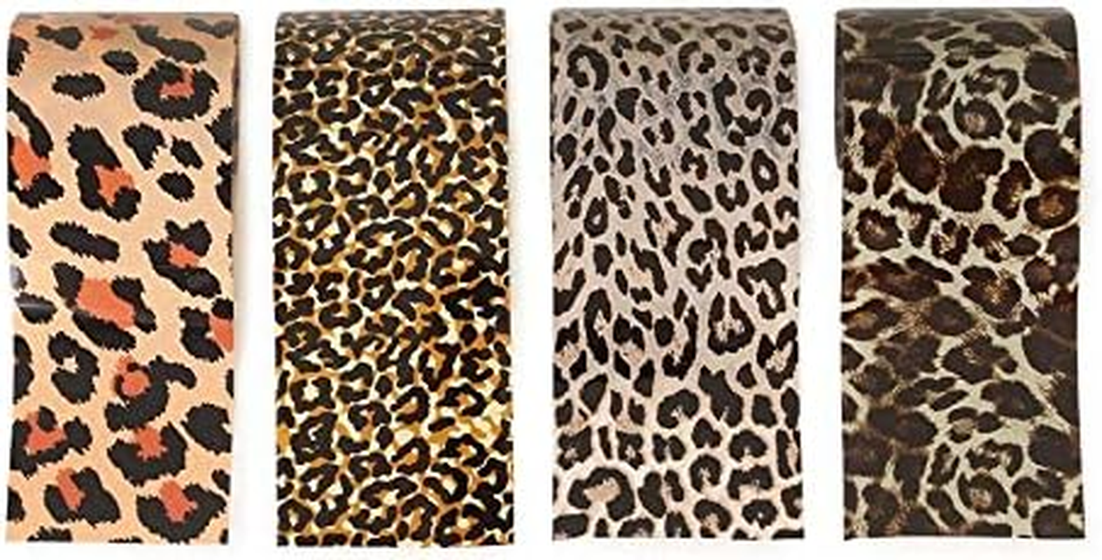 4Pcs Leopard Pattern Nail Art Stickers Nails Foils Transfer Decals DIY Manicaure Decorations Tools 20Cmx4Cm Zhengpingpai