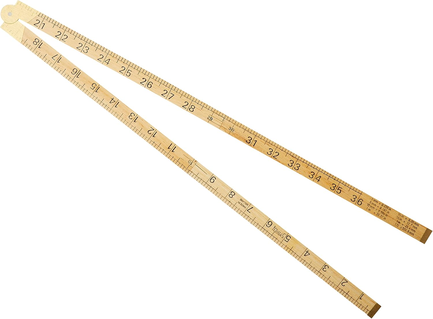 R.S.T. Wooden Folding Rule 1000Mm/39In Rsr073 image number 3