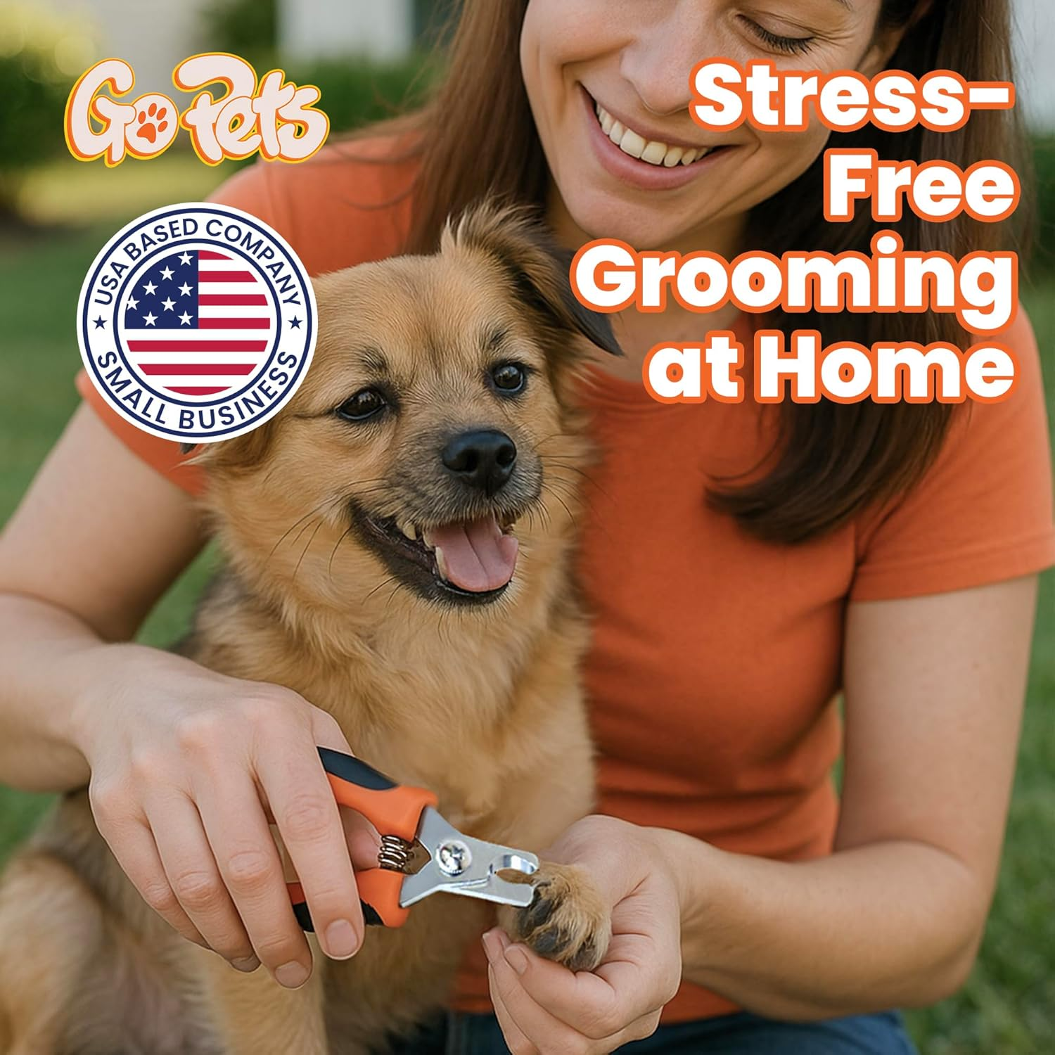 Gopets Professional Pet Nail Clipper for Medium or Small Dogs and Cats, Stainless Steel Trimmer Blades Include 1 Nail File, Angled Blades for Quick Safety image number 1