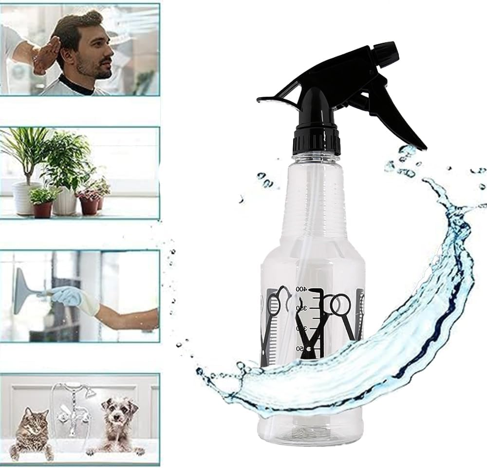 2Pcs Continuous Hair Spray Bottle Water Spray Bottle for Hair Fine Mist Spray Bottle for Hair Barbers Watering Pot Spray Bottles Plastic Travel Plant for Hair Styling, Pets image number 2