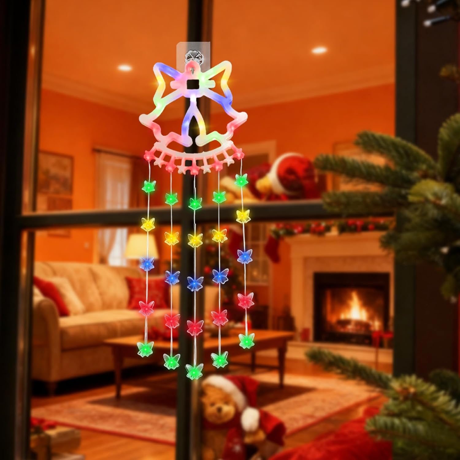 Christmas Lights Window Indoor Christmas Lights Christmas Bell Ladder Fairy Lights Fairy Lights Christmas Illuminated Christmas Decoration for Windows Garden image number 5