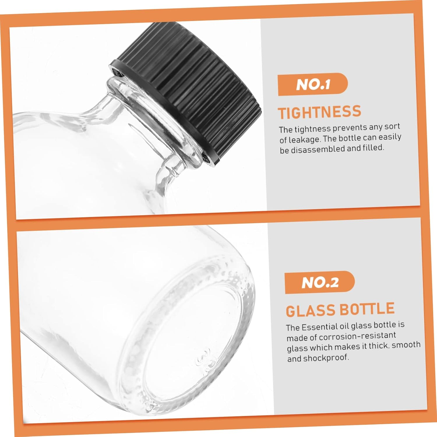 STOBAZA 15Pcs Essential Oil Vials Glass Bottles Perfume Bottle for Travel Multipurpose Small for Makeup image number 4