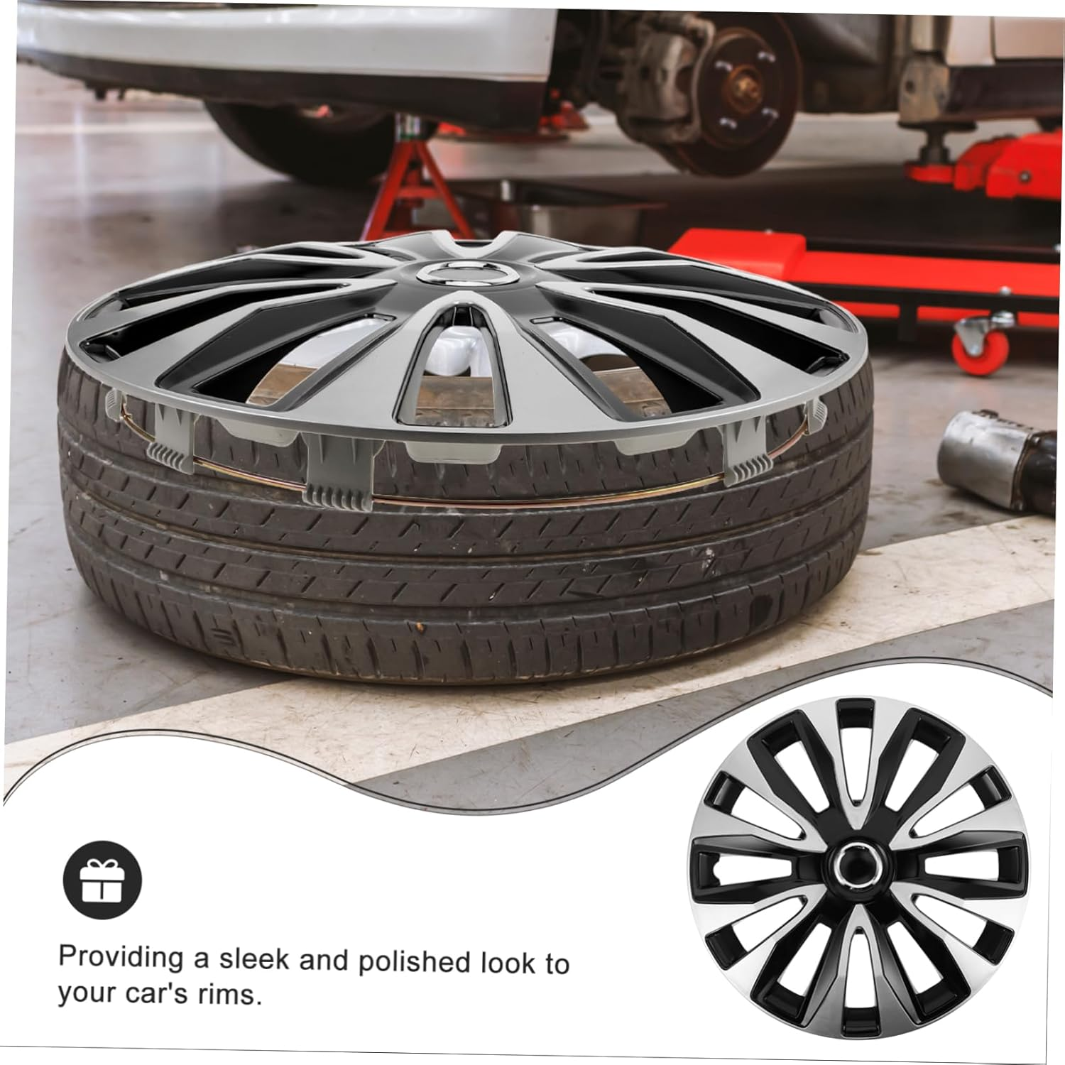 CIYODO Wheel Hub Covers Durable Automotive Wheel Caps for Enhanced Elegant Design Reliable Performance Fits Standard Rims image number 3