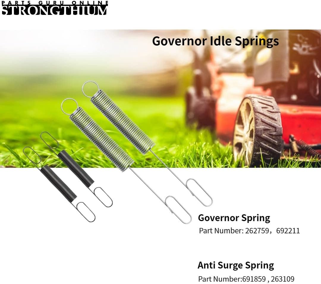 Strongthium 691859 692211 Governor Idle Springs for Cub Cadet Craftsman Toro BS Lawn Mowers and Engines Throttle Return Carburetor Linkage Replacement image number 3