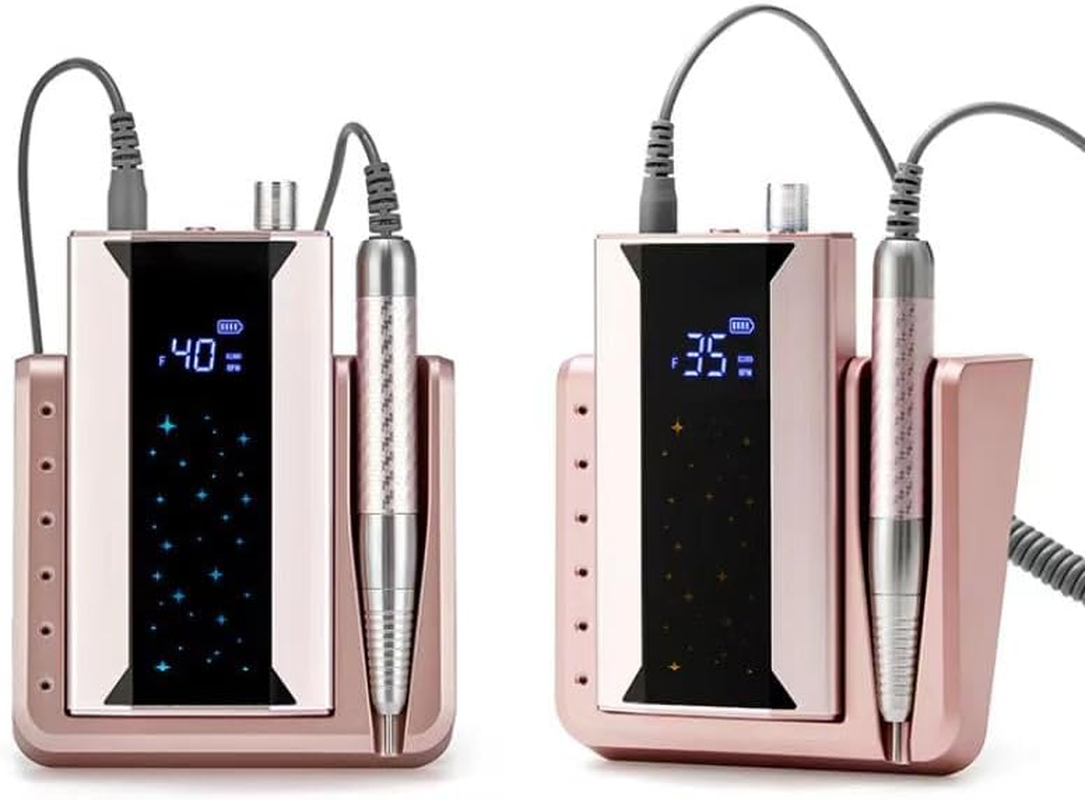 Ultra-Low Noise Brushless 40000RPM Electric Nail Drill Machine 85W Rechargeable Cordless Professional Home/Salon Nail Drill Machine image number 1