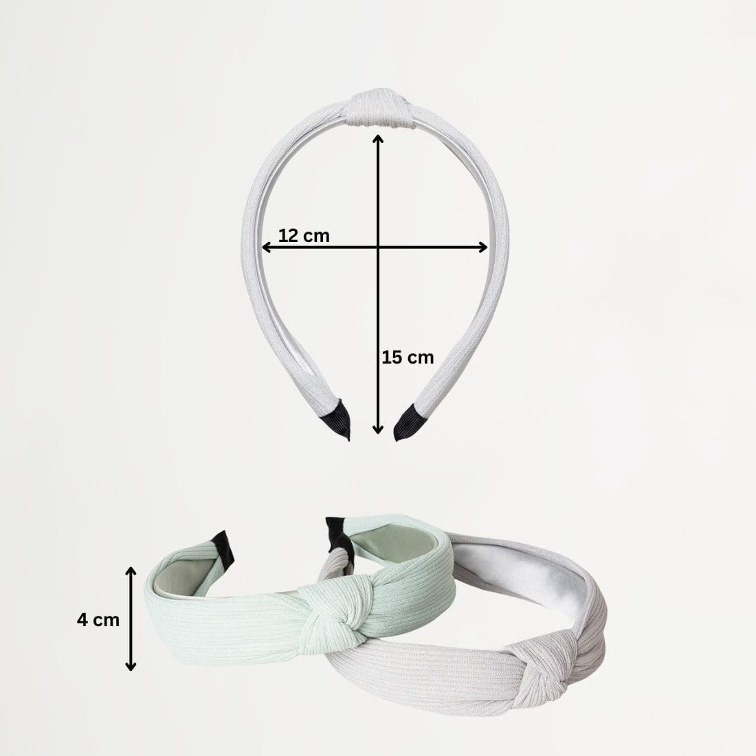 Radhu & Kabby Headband for Women | Plain Turban Hair Bands | Fashion Cross Knot Headbands | Daily Fashion Hair Accessory Set | Pack of 6 | Smooth and Comfortable | Multicolor