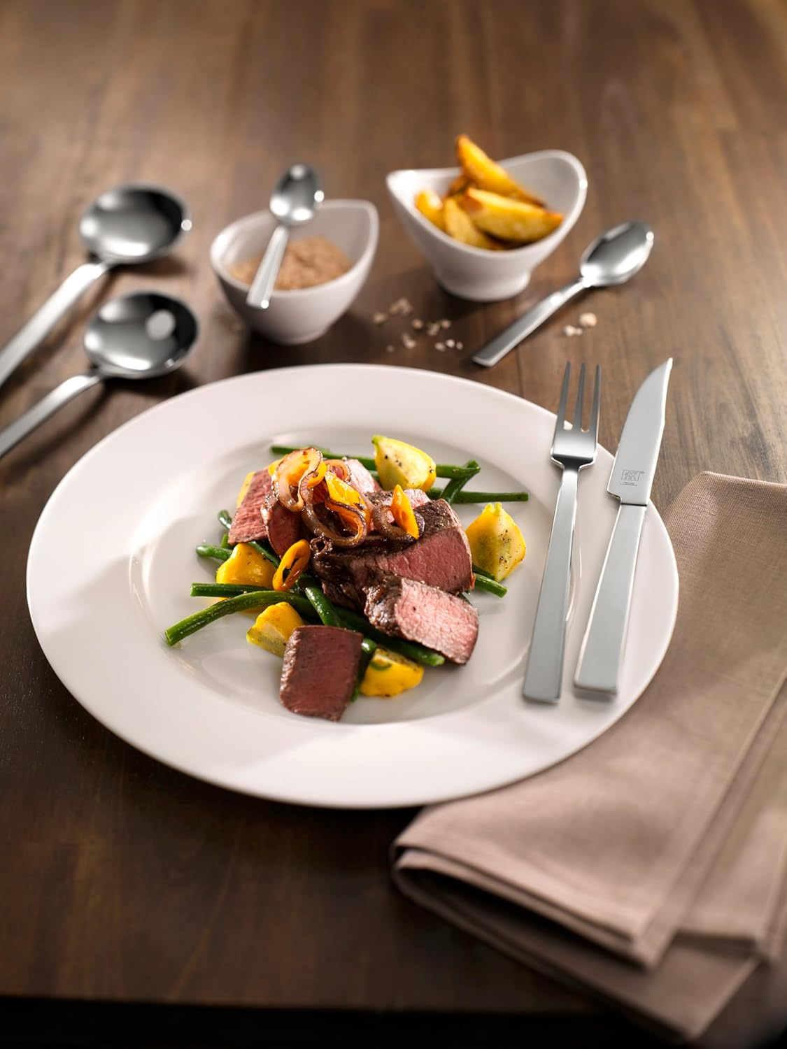 Zwilling 07150-259 Diner Steak Fork & Knife Set, Cutlery, Serving Tableware, Authentic Japanese Product image number 1