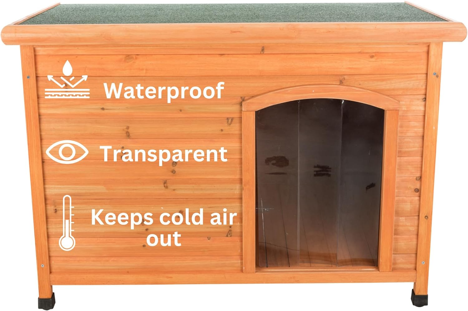 Trixie Vinyl Dog Door Flap, Fits 12 X 16.7-In Wooden Dog House Opening, Replacement Doggie Door Curtain Flap for Wooden Doghouses image number 1