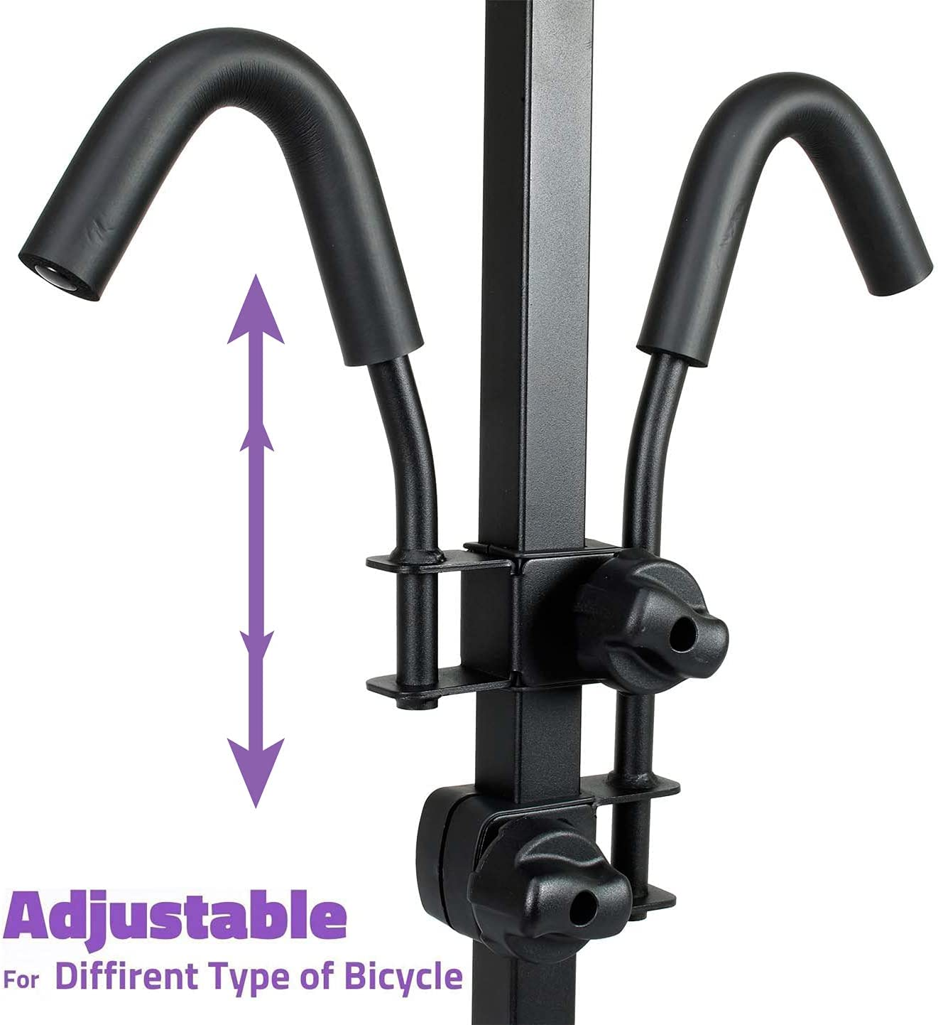 VENZO 2" Hitch Receiver Mounted 2 or 4 Bike Rack - Platform Style Carrier for Car SUV Truck Tow Trailer - Sturdy & Rust Proof image number 5