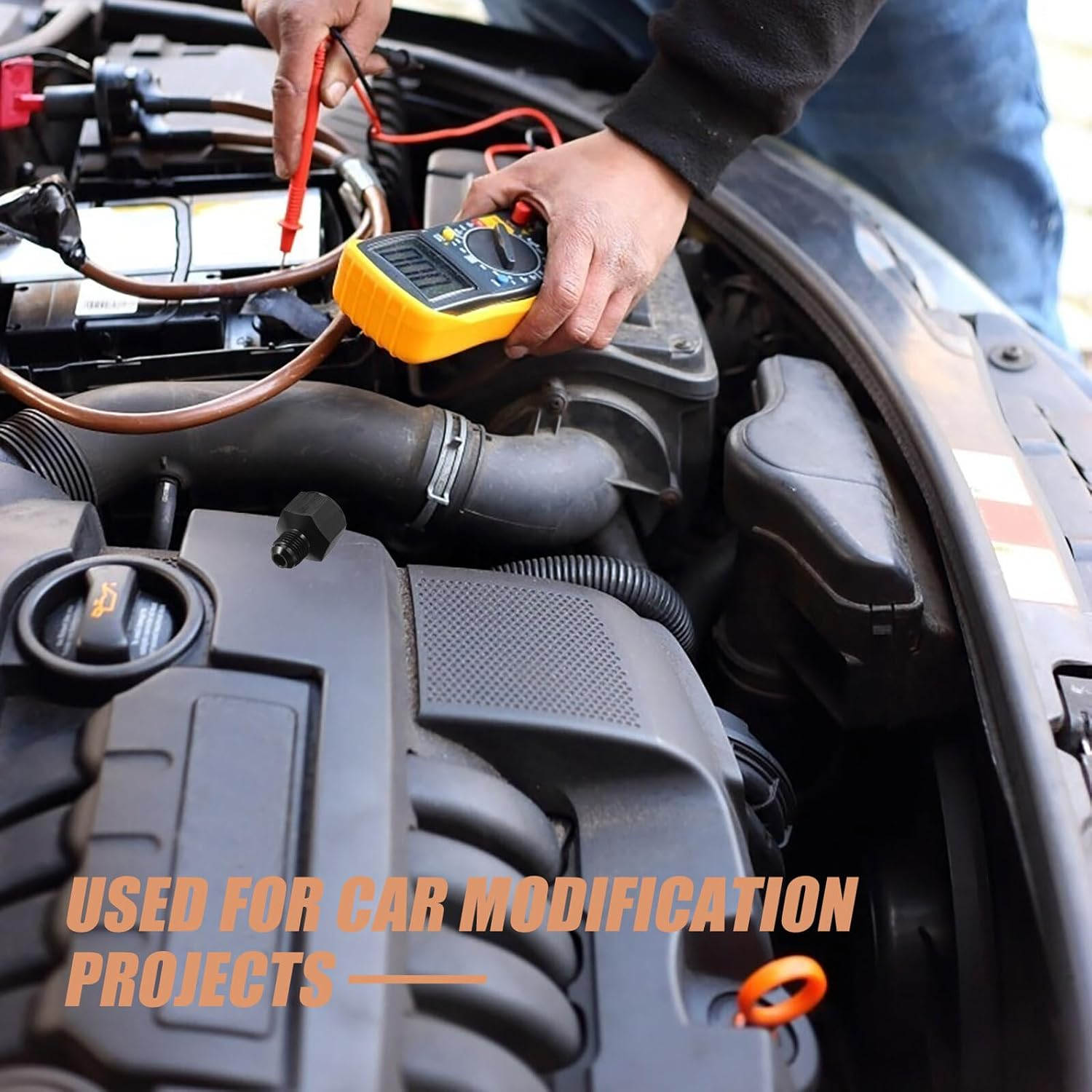 Generic Hose Reducer Adapter Male to Female Flare Fitting Aluminum Car Connector for Fuel and Systems image number 6