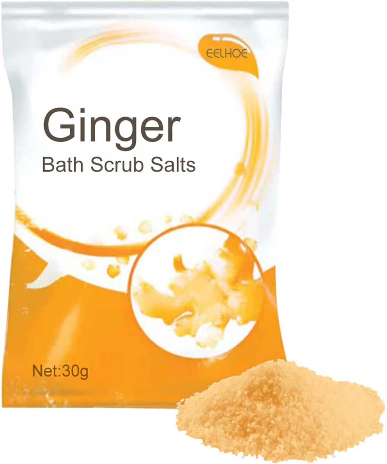 30G Ginger Bath Scrub Salts Improves Lymphatic Swelling Dissipate Moisture Smooth Clean image number 4